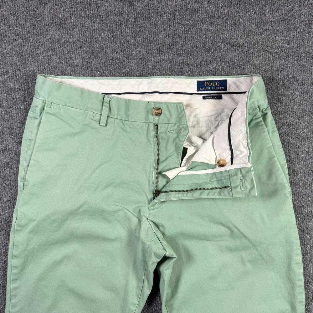 Polo Ralph Lauren Chinos Mens 32x32 Mint Green Stretch Slim Fit Pants